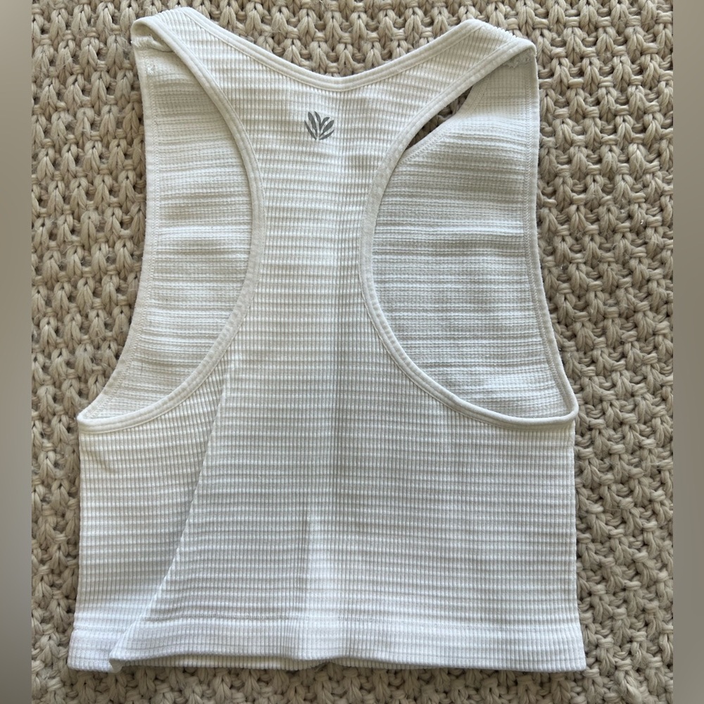White workout tank